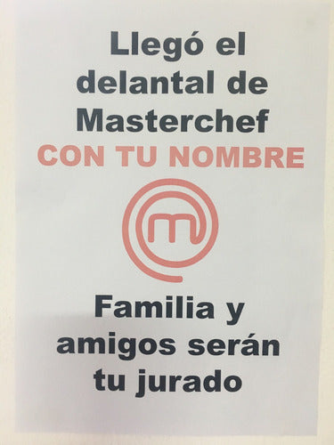 Delantales De Masterchef Con Tu Nombre!!! 2