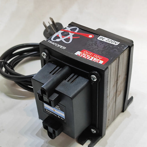 Autotransformador 220v 110v 300w 2.7a 2 Tomas C/cable 1mt 2