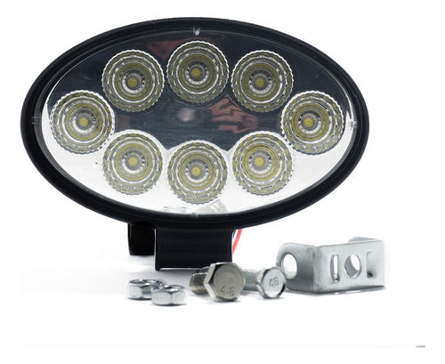 Luxled Oval LED Auxiliary Light 24W 8 LED for Tractors and Harvesters 0