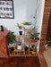 Wooden Plant Stand with Wheels Pot Holder J6 Shelves 4