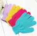 Set of 4 Exfoliating Gloves for Face and Body Shower Bath 0