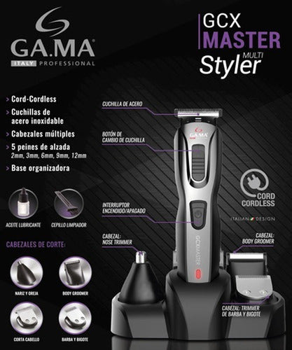 GA.MA Italy Electric Hair Clipper Cordless Trimmer Unisex Body Groomer 2