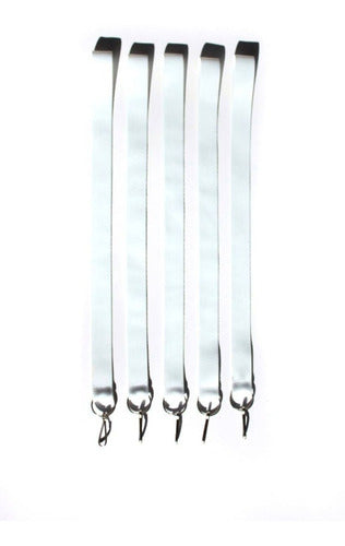 Cintas Lanyards Blancas Sublimar 25mm Con Mosquetón Pack 100 0