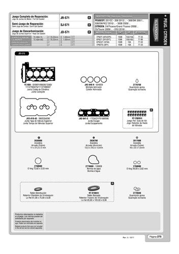 Illinois Gasket Set for Citroen DS3 1.6 EP6DT 3