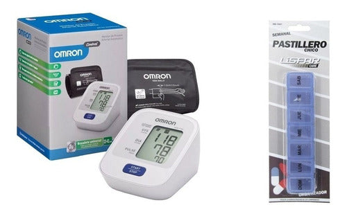 Omron HEM-7120 Arm Blood Pressure Monitor + Weekly Pill Organizer 0