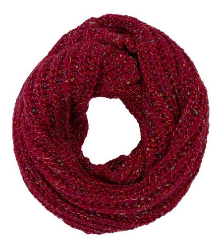 Multicolor Knit Infinity Scarf Freckle 1