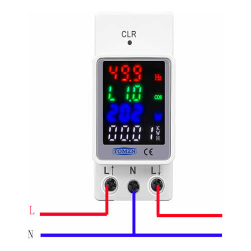 Medidor Multifuncional De Energia 110v/220v 100a Tova2 Tomzn 6