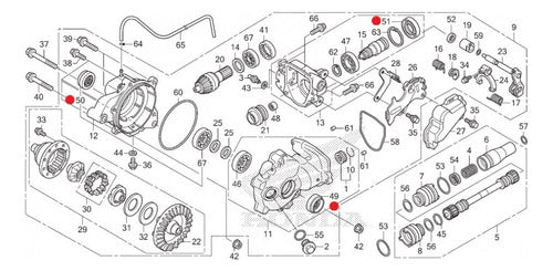 Jogo Retentor Diferencial Dianteiro Fourtrax Trx420 2014 3