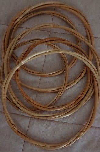 Set of 10 Braided Wicker Rings 15cm each 2