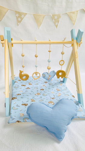 Nordic Baby Gym + Play Mat + Cushion (Ideal Gift) - Gimnasio Nordico Bebes + Play Mat + Almohadon (Ideal Regalo)