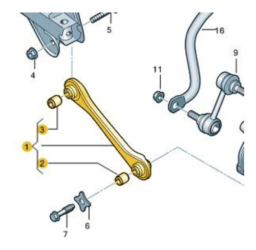 FEBI GERMANY Rear Suspension Arm - Audi A3 Q3 Rr - Seat Leon 4