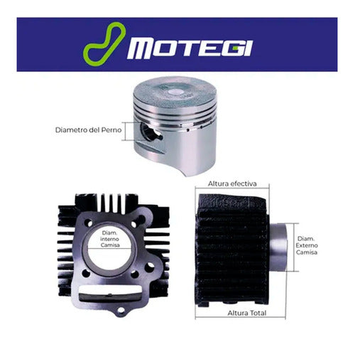 Motegi Enhanced Cylinder Kit for 110 to 125 cc Engines - Short Stroke 2
