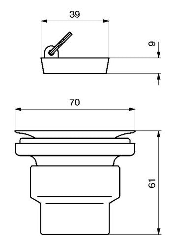 Desague Fv P/bañera 11/4  Conexion De Plastico 0355.02-d-cr 1