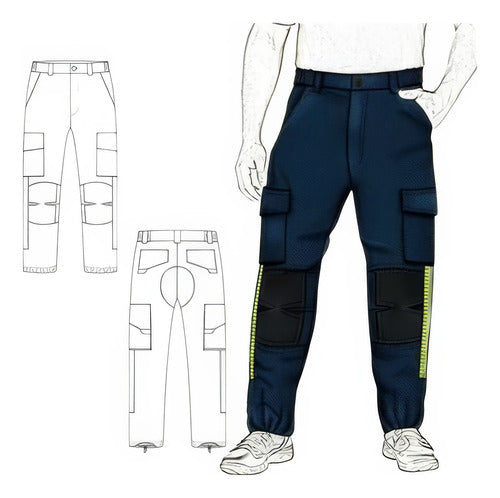 Moldería Textil Unicose - Pantalon Cargo Bombero Rt 1433 0