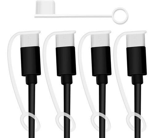 PortPlugs Set of 5 USB-C Cable Caps - Transparent 0