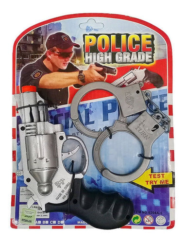 Police Set Revolver and Handcuffs Ploppy 361283 0