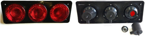 RR RUBINETTI Triple Red Rear Light for Trailers and Trucks - Position/Brake 0