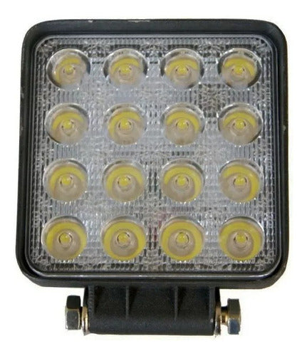 MX Square LED Light 16 LEDs White Off Road 12/24V X8 2