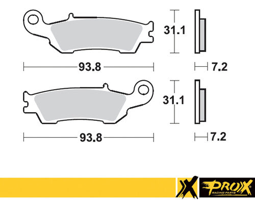 ProX Brake Pads FA450 Yamaha YZ 450 (16) Del. Spot 3