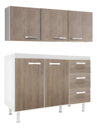 Muebles Web Kitchen Under-Counter and Wall Unit Combo in White 0