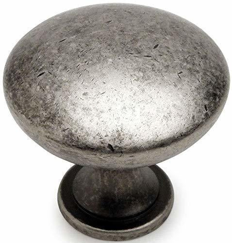 Cosmas 5305WN Weathered Nickel Traditional Round Solid Cabinet Hardware Knob - 50 Pack 0