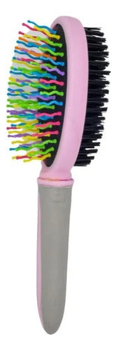 LILI MASCOTA Double Brush with Natural Bristles and Silicone for Dogs and Cats 1