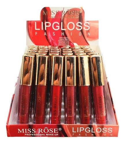 36 Lip Gloss Fashion 7701-003z1 Miss Rosê Atacado 0