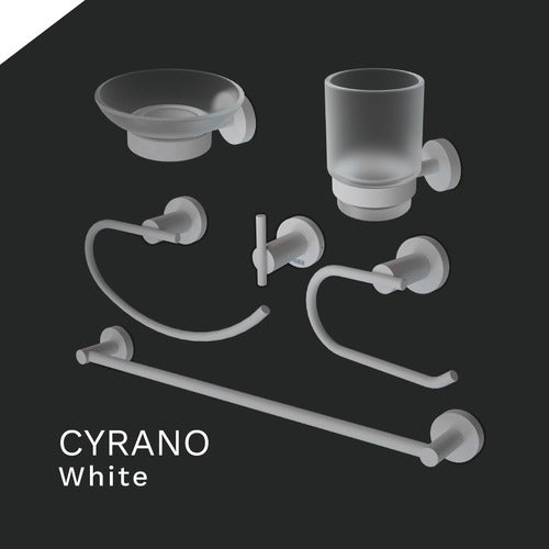 Vasser Cyrano White Wall-Mounted Toilet Paper Holder 3