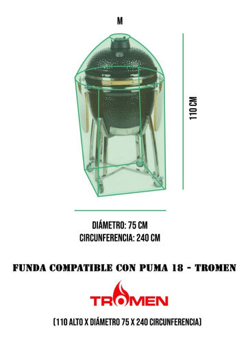 Tuti Fundas Funda Cubre Kamado Tromen Puma 18 Medium Lona Impermeable 5