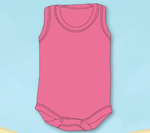 Pack of 6 Wholesale Baby Cotton Plain Sleeveless Body by Gamisé 5-7 1