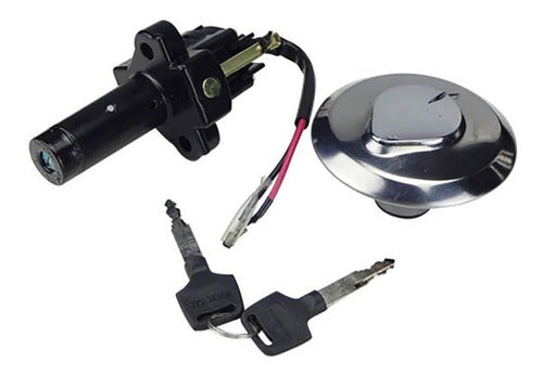 Everestt Key Switch and Fuel Tank Cap Kit for Honda NX 400 Falcon 0