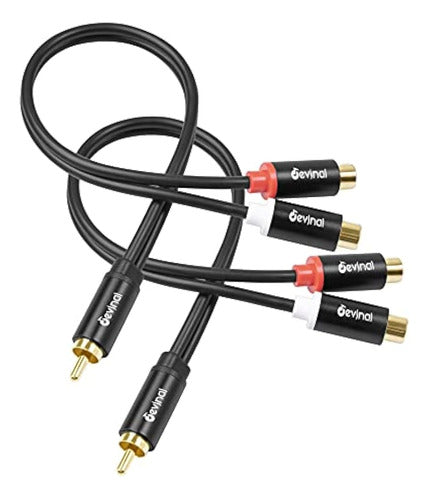 Devinal Rca Y Cable, 1 Divisor Rca Macho A 2 Hembra, Adaptad 0