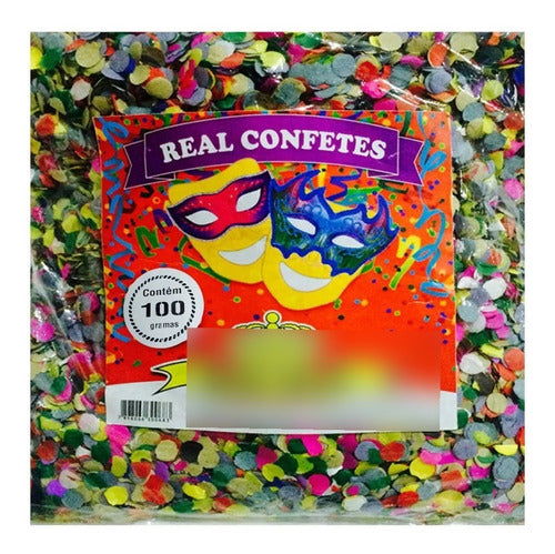 Confete Para Festas Carnaval Decoração Colorido 100g 1