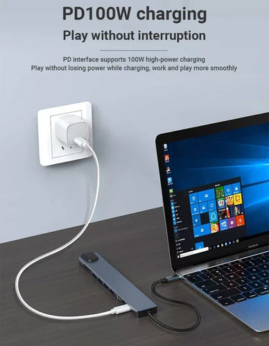 HUB Adaptador Hub USB-C 10 en 1 HDMI 4K 4