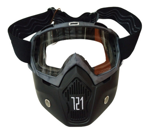 Hawk Open Face Helmet Visor Mask 721 - Motorcycle RAM 3
