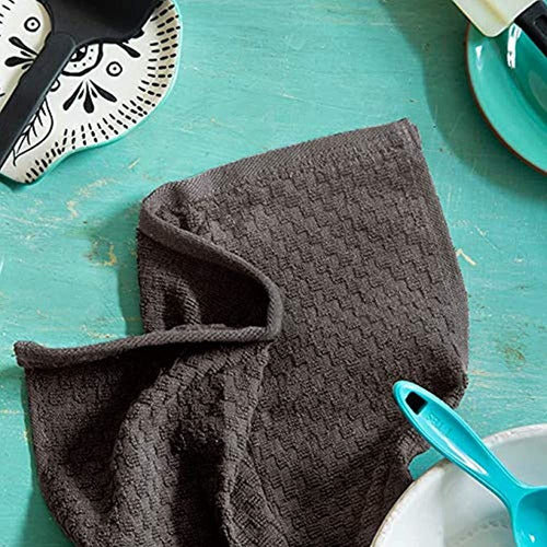 Simpli-Magic 79331 Cotton Hand Towels, Gray/White 1