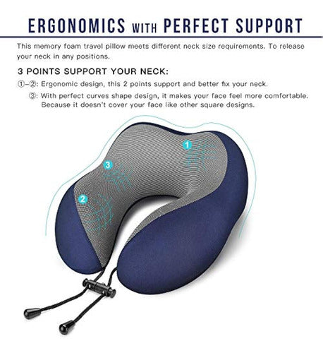 Mlvoc Travel Pillow Memory Foam Neck Pillow 1