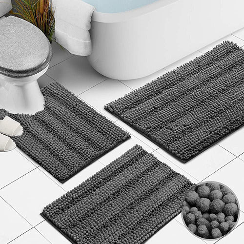 Clara Clark Chenille Bath Rugs, Plush Bath Mats 1