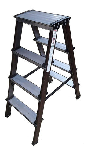 Fema Double-Sided Folding Aluminum Ladder 4 Steps 87 Cm 120kg 0