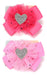 Mini Lucy Hair Bow Heart Tulle Bulk Dozen 0