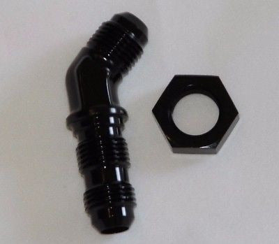 -10 Anodized Black Hermetic Seal Union Adapter 45 Degree 1