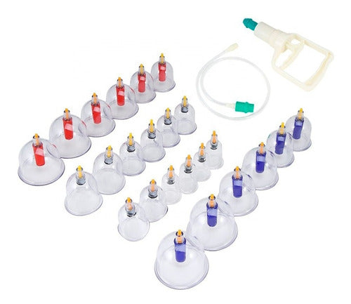 Set of 24 Chinese Cupping Therapy Cups Plastic Kit for Massages 0