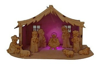 3D Nativity Scene Set with LED Light 3