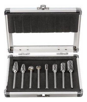 Fresa 8pc 1/4'' Double Cut Carbide Rotary Burr Set 1