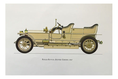 Rolls Royce 1907 - Autos Antiguos - Lámina 45x30 Cm. 1