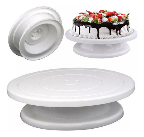 360° Rotating 28cm Cake Stand for Pastry 3