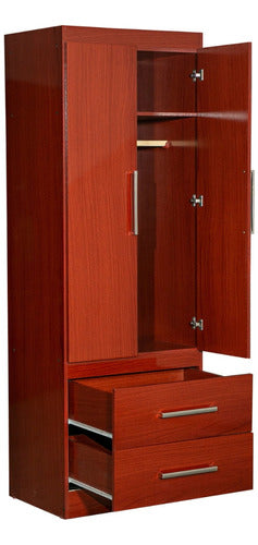 Máximo Wardrobe 2 Doors 2 Drawers Mahogany 1