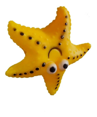 Interactive Starfish Shaped Chew Toy for Pets with Squeaker Texture 3