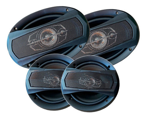 XLINE Premium 6x9 and 6 Inch Car Speaker Set 2