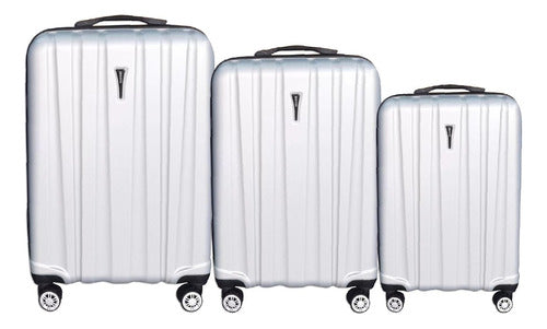 Set of 3 Rigid Suitcases (20+24+28 Inches) Expandable 102 - Black 20